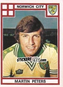 Figurina Martin Peters - UK Football 1977-1978 - Panini