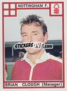 Sticker Brian Clough - UK Football 1977-1978 - Panini