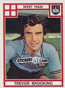 Sticker Trevor Brooking - UK Football 1977-1978 n. 354 - Panini
