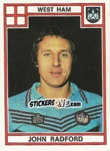 Sticker John Radford - UK Football 1977-1978 - Panini