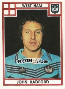 Figurina John Radford - UK Football 1977-1978 - Panini