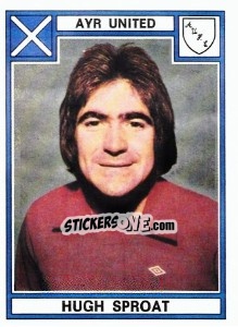 Sticker Hugh Sproat - UK Football 1977-1978 - Panini