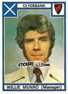 Sticker Willie Munro - UK Football 1977-1978 - Panini