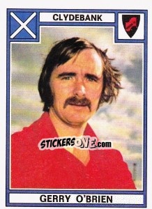 Cromo Gerry O'Brien - UK Football 1977-1978 - Panini