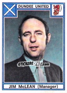 Sticker Jim McLean - UK Football 1977-1978 - Panini