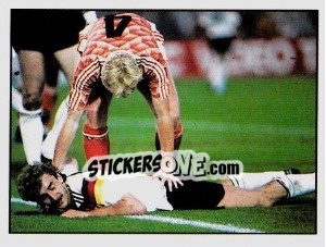 Sticker Rudi Voller - UK Football 1990-1991 - Panini