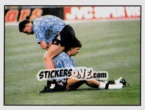 Sticker Gary Lineker / Paul Gascoigne - UK Football 1990-1991 n. 527 - Panini