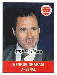 Figurina George Graham - UK Football 1990-1991 - Panini