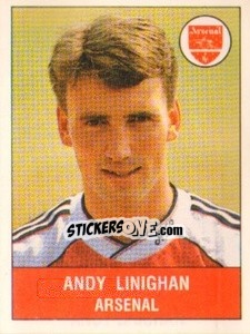 Sticker Andy Linighan - UK Football 1990-1991 n. 15 - Panini