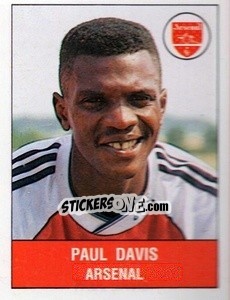 Figurina Paul Davis - UK Football 1990-1991 - Panini