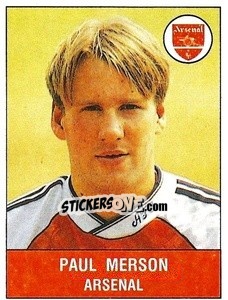 Figurina Paul Merson - UK Football 1990-1991 - Panini