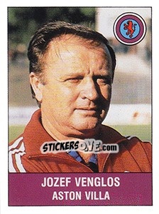 Sticker Jozef Venglos - UK Football 1990-1991 n. 28 - Panini