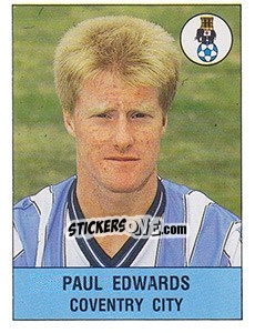 Figurina Paul Edwards - UK Football 1990-1991 n. 65 - Panini