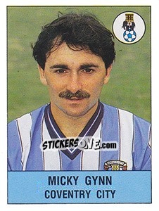 Figurina Micky Gynn - UK Football 1990-1991 - Panini