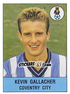 Sticker Kevin Gallacher - UK Football 1990-1991 n. 74 - Panini