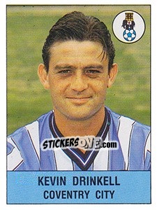 Sticker Kevin Drinkell - UK Football 1990-1991 n. 76 - Panini
