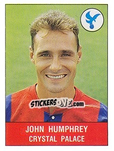 Cromo John Humphrey - UK Football 1990-1991 - Panini