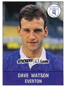 Sticker Dave Watson - UK Football 1990-1991 n. 117 - Panini