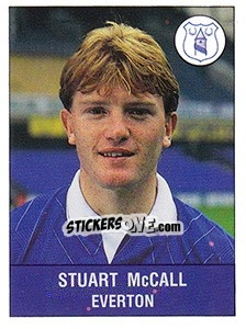 Sticker Stuart McCall - UK Football 1990-1991 n. 124 - Panini