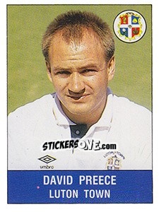 Sticker David Preece - UK Football 1990-1991 - Panini