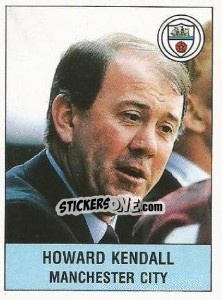 Figurina Howard Kendall - UK Football 1990-1991 - Panini