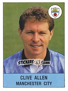Sticker Clive Allen - UK Football 1990-1991 n. 195 - Panini