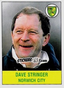Sticker Dave Stringer - UK Football 1990-1991 - Panini