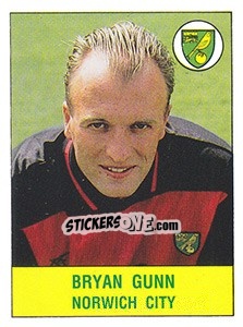 Sticker Bryan Gunn - UK Football 1990-1991 - Panini