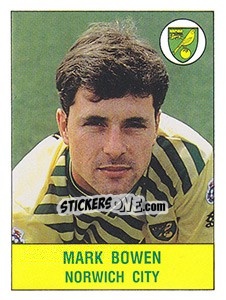 Sticker Mark Bowen - UK Football 1990-1991 n. 218 - Panini