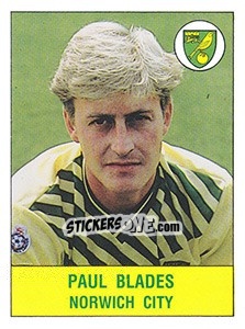 Cromo Paul Blades - UK Football 1990-1991 - Panini
