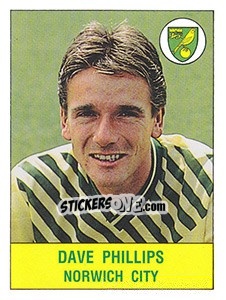 Figurina Dave Phillips - UK Football 1990-1991 - Panini