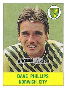 Figurina Dave Phillips - UK Football 1990-1991 n. 221 - Panini
