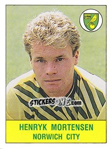 Sticker Henryk Mortensen - UK Football 1990-1991 - Panini