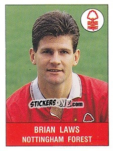 Sticker Brian Laws - UK Football 1990-1991 - Panini