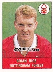 Cromo Brian Rice - UK Football 1990-1991 - Panini