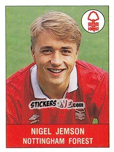 Figurina Nigel Jemson - UK Football 1990-1991 - Panini