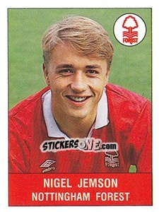 Sticker Nigel Jemson - UK Football 1990-1991 n. 245 - Panini