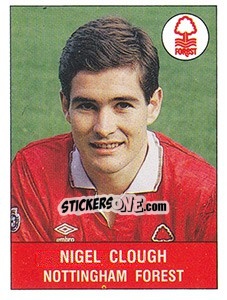 Figurina Nigel Clough - UK Football 1990-1991 - Panini