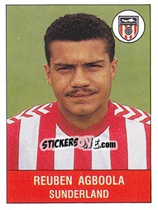 Figurina Reuben Agboola - UK Football 1990-1991 n. 302 - Panini