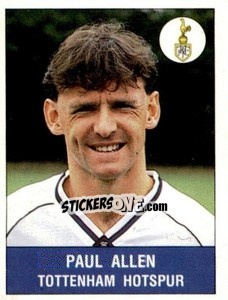 Sticker Paul Allen - UK Football 1990-1991 n. 323 - Panini