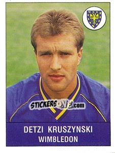 Sticker Detzi Kruszynski - UK Football 1990-1991 n. 345 - Panini