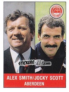 Sticker Alex Smith / Jocky Scott - UK Football 1990-1991 n. 351 - Panini