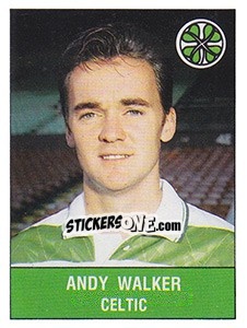 Sticker Andy Walker - UK Football 1990-1991 n. 383 - Panini