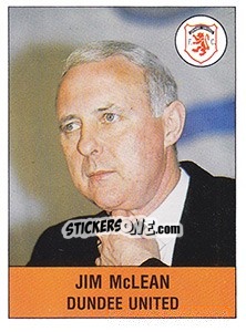 Sticker Jim McLean - UK Football 1990-1991 n. 385 - Panini