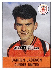 Sticker Darren Jackson - UK Football 1990-1991 - Panini