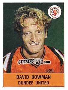 Sticker David Bowman - UK Football 1990-1991 - Panini