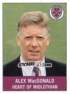 Sticker Alex MacDonald - UK Football 1990-1991 n. 419 - Panini