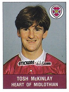 Cromo Tosh McKinlay - UK Football 1990-1991 - Panini