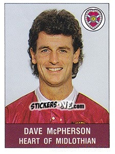Sticker Dave McPherson - UK Football 1990-1991 - Panini