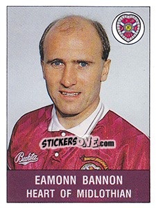 Figurina Eamonn Bannon - UK Football 1990-1991 - Panini
